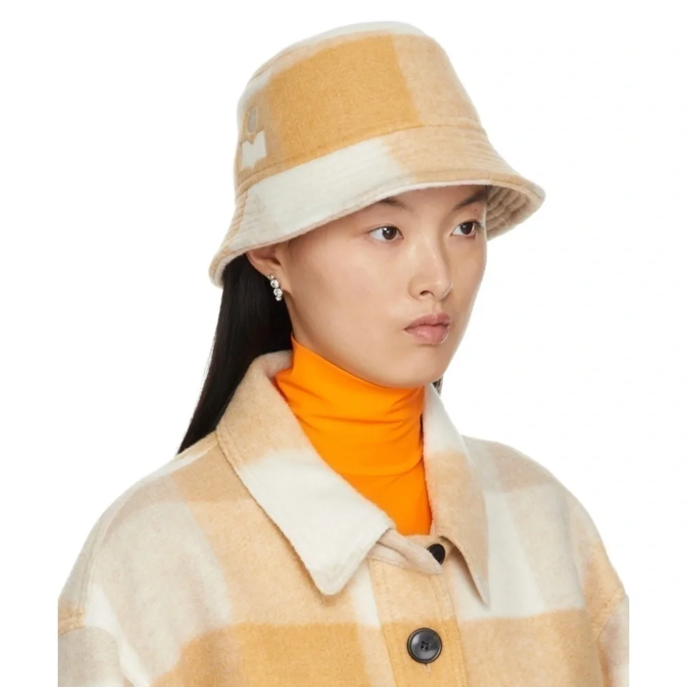 NWT Isabel Marrant Haley Bucket Hat Wool Blend Tan Beige Size M